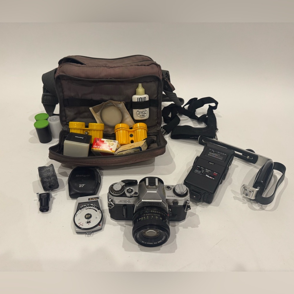 Canon AE-1 35mm Manual SLR Film Camera with 50mm Lens